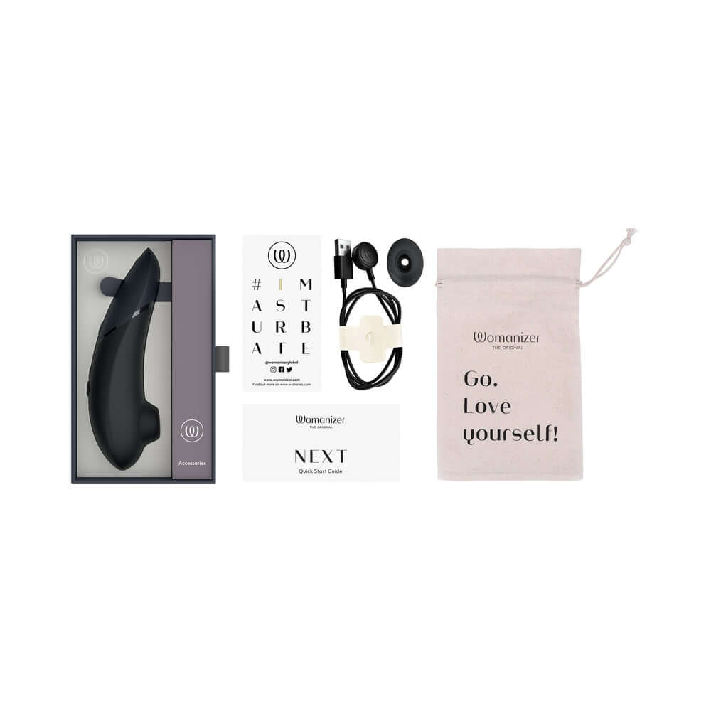 Womanizer Next Rechargeable Silicone Clitoral Stimulator - Black
