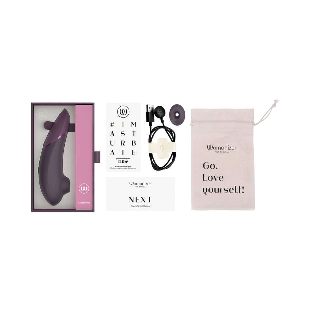 Womanizer Next Rechargeable Silicone Clitoral Stimulator - Dark Purple
