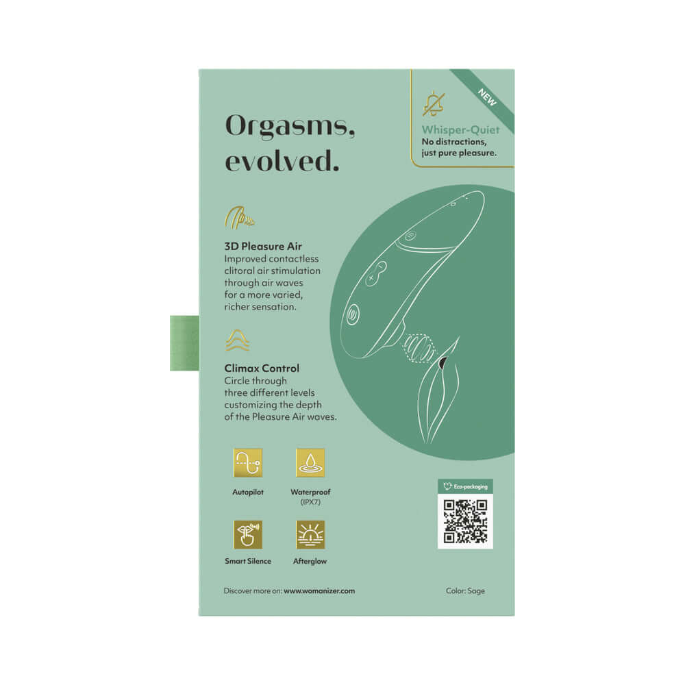 Womanizer Next Rechargeable Silicone Clitoral Stimulator - Sage
