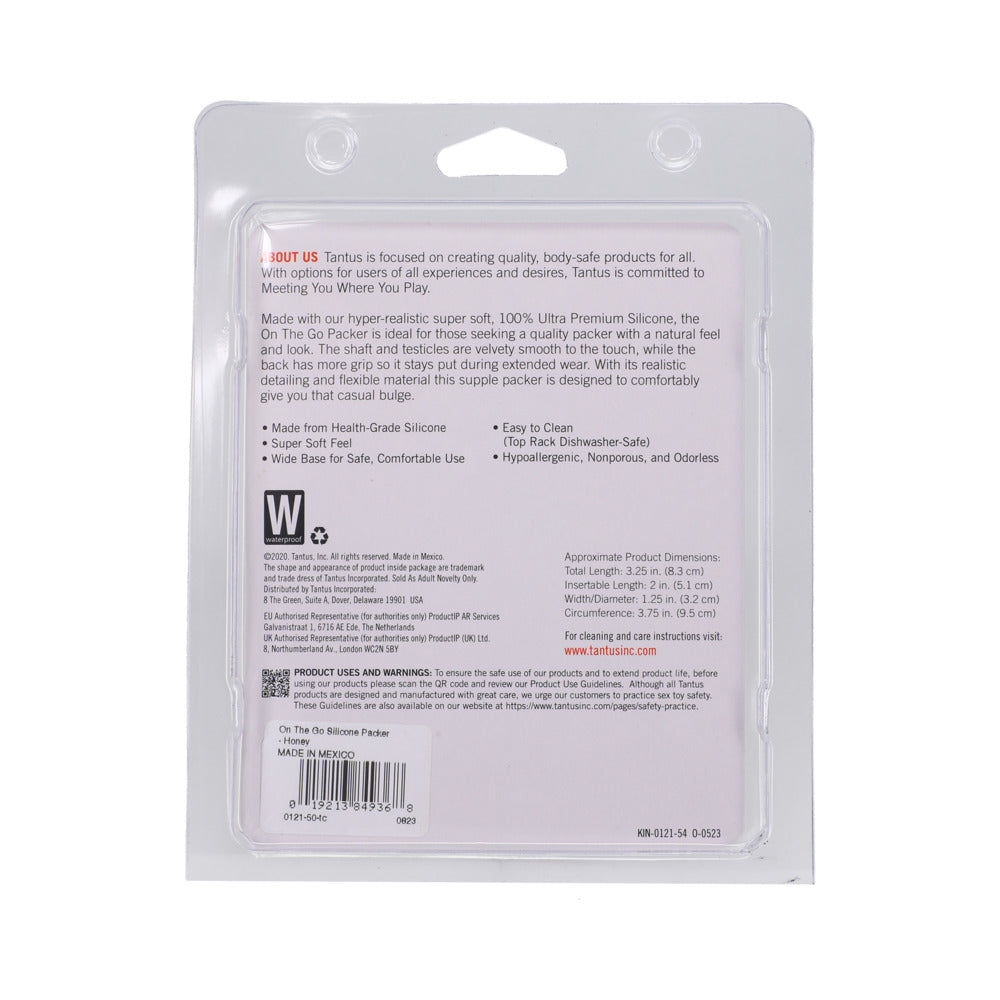 Tantus On The Go Silicone Packer Honey (Clamshell)