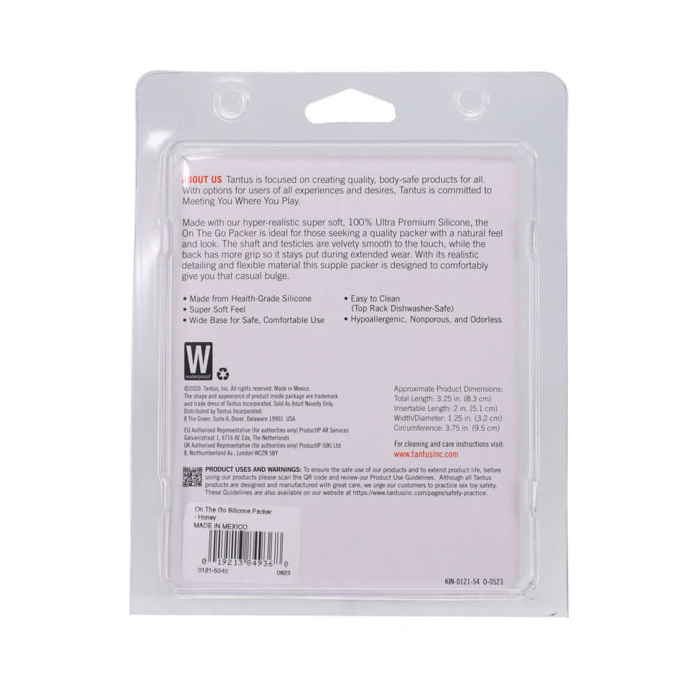 Tantus On The Go Silicone Packer Honey (Clamshell)