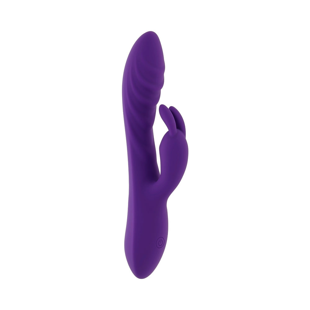 Evolved Wavy Rabbit Rechargeable Dual Stimulator Silicone Purple