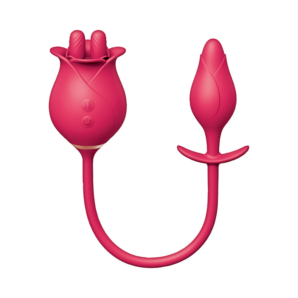 Clit-Tastic Tulip Finger Massager & Pleasure Plug Red