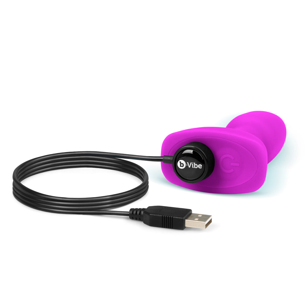 b-Vibe Rimming Petite Rotating and Vibrating Remote Control Plug Fuchsia