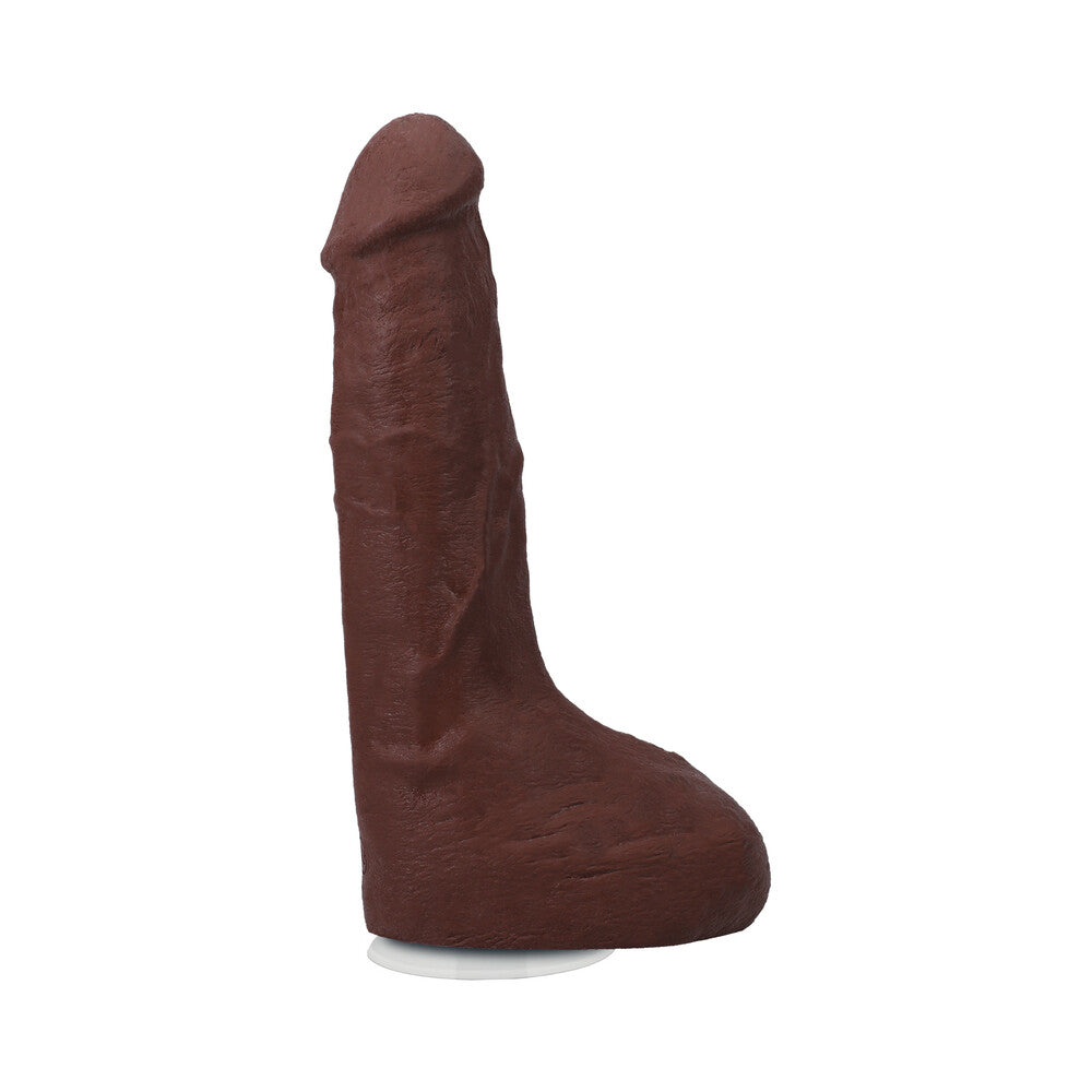 The Realistic Cock Squirting 9.5 inches ULTRASKYN Vac-U-Lock Dildo Chocolate