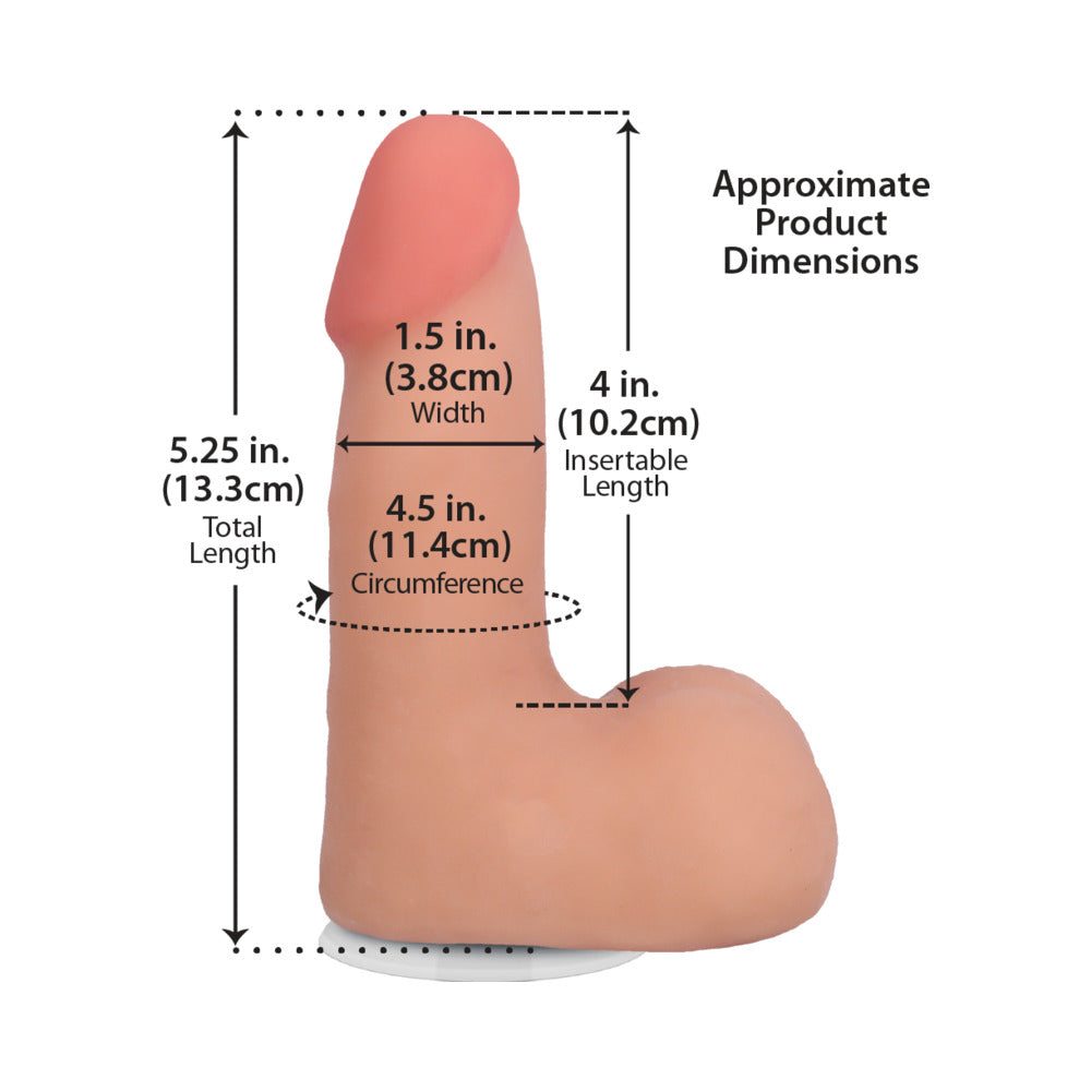 The Realistic Cock 5 inches ULTRASKYN Vac-U-Lock Dildo with Balls Vanilla