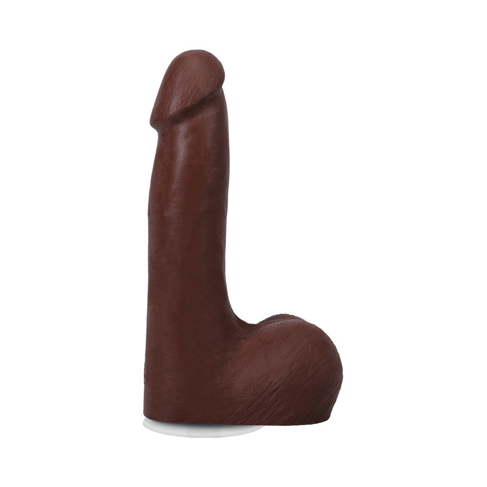 The Realistic Cock 7 inches ULTRASKYN Vac-U-Lock Dildo with Balls Chocolate