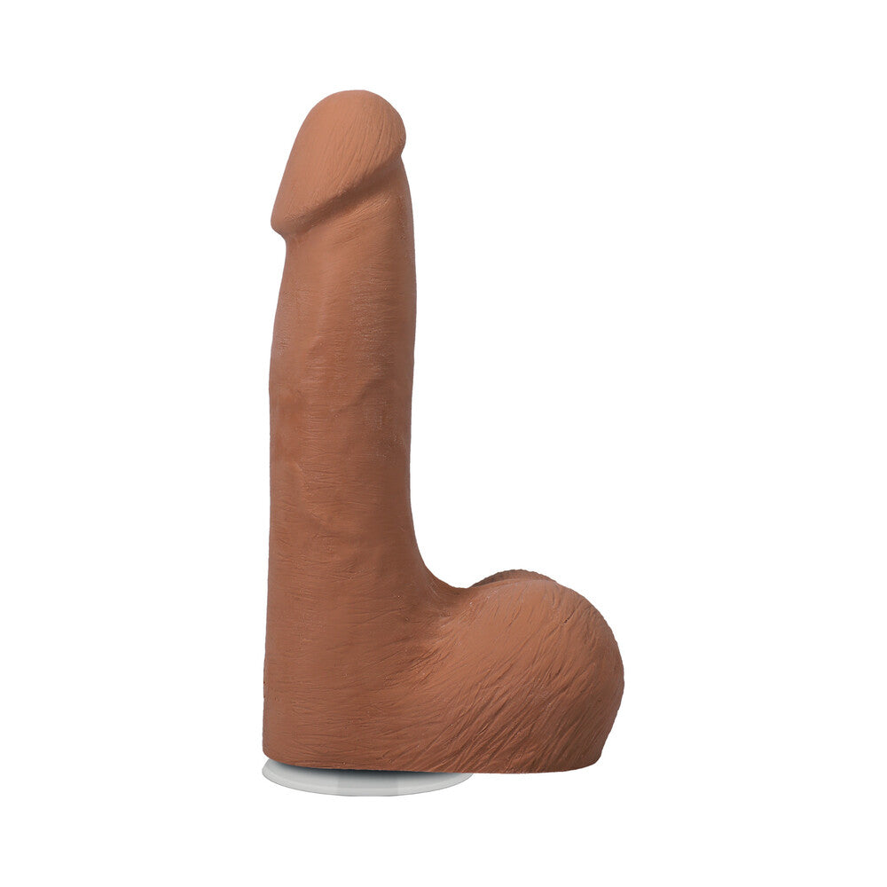 The Realistic Cock 7 inches ULTRASKYN Vac-U-Lock Dildo with Balls Caramel