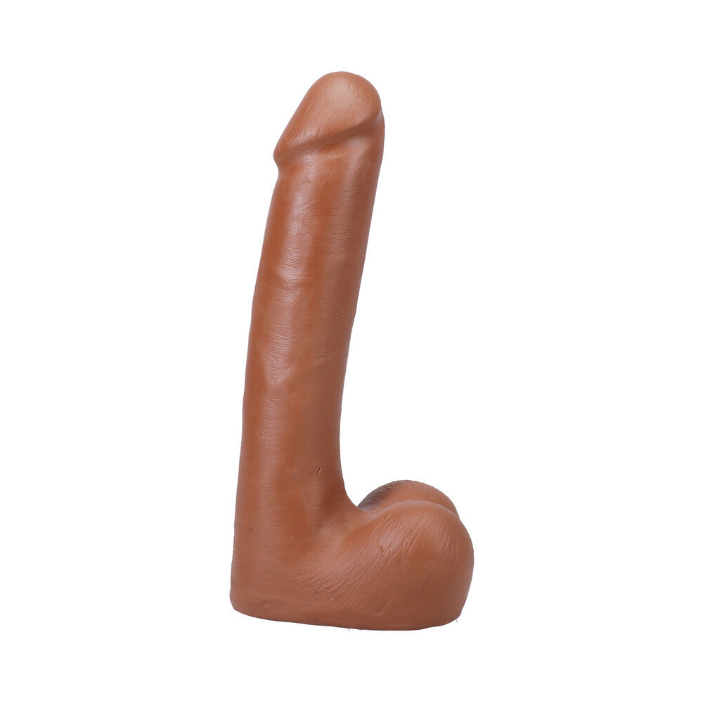 The Realistic Cock 9 inches ULTRASKYN Vac-U-Lock Dildo with Balls Caramel