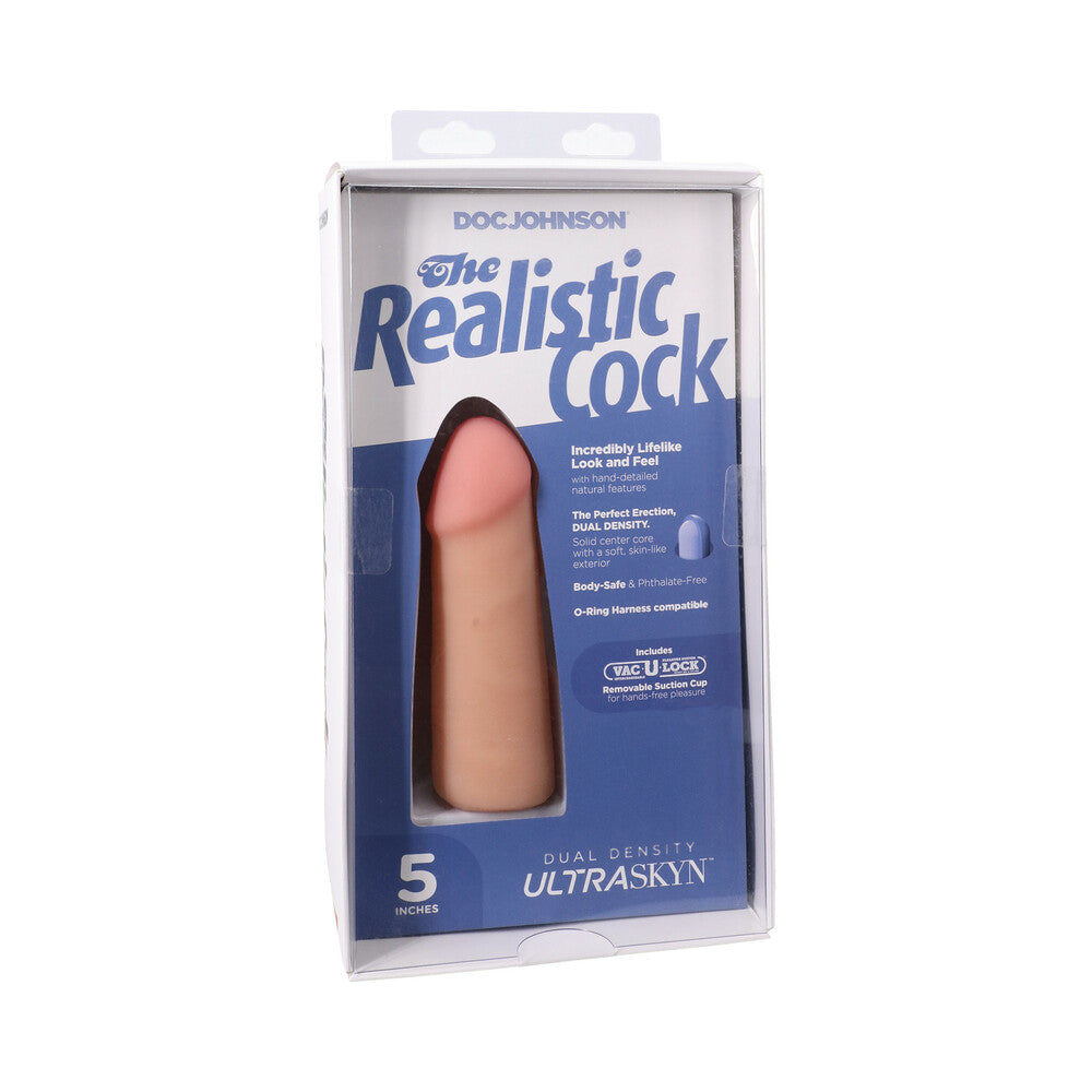 The Realistic Cock 5 inches ULTRASKYN Vac-U-Lock Dildo Vanilla