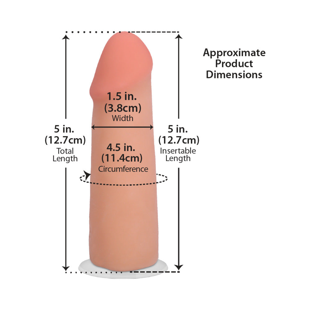 The Realistic Cock 5 inches ULTRASKYN Vac-U-Lock Dildo Vanilla