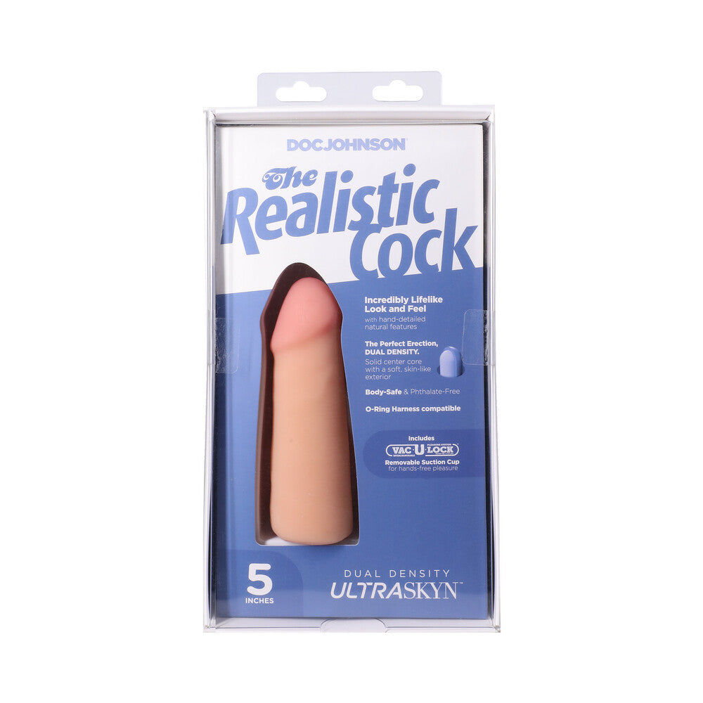 The Realistic Cock 5 inches ULTRASKYN Vac-U-Lock Dildo Vanilla