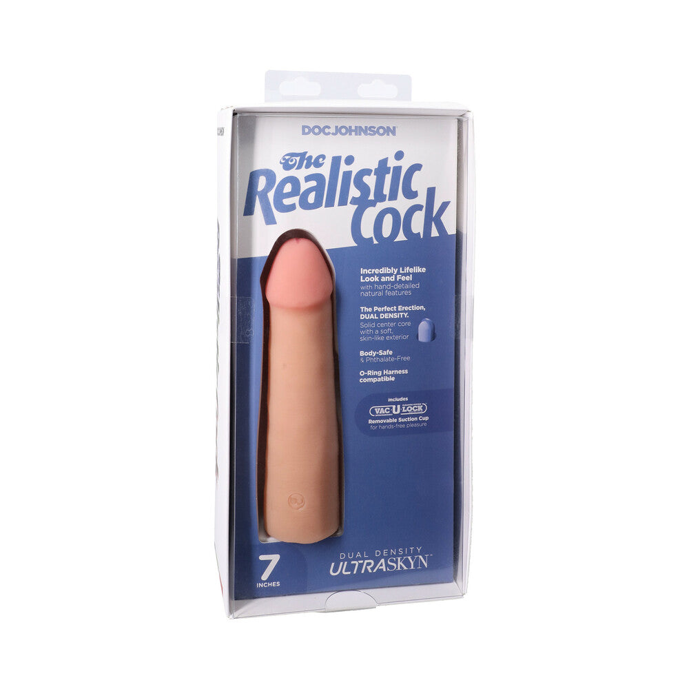 The Realistic Cock 7 inches ULTRASKYN Vac-U-Lock Dildo Vanilla