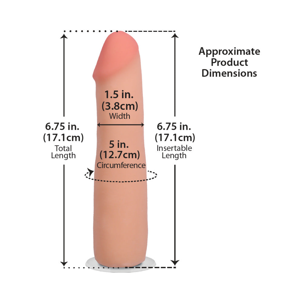 The Realistic Cock 7 inches ULTRASKYN Vac-U-Lock Dildo Vanilla