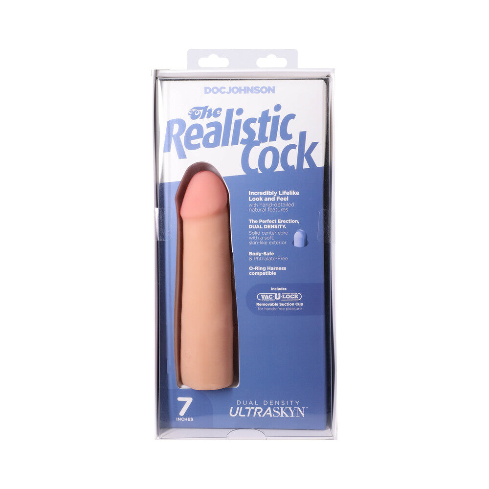 The Realistic Cock 7 inches ULTRASKYN Vac-U-Lock Dildo Vanilla