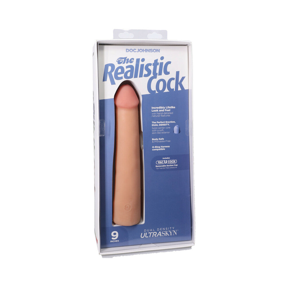 The Realistic Cock 9 inches ULTRASKYN Vac-U-Lock Dildo Vanilla
