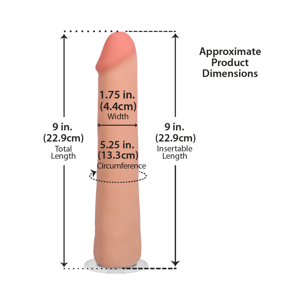 The Realistic Cock 9 inches ULTRASKYN Vac-U-Lock Dildo Vanilla