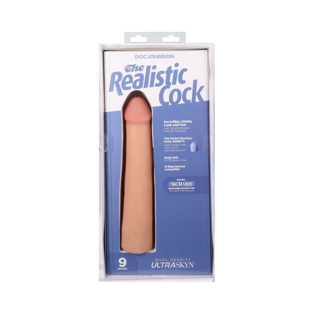 The Realistic Cock 9 inches ULTRASKYN Vac-U-Lock Dildo Vanilla