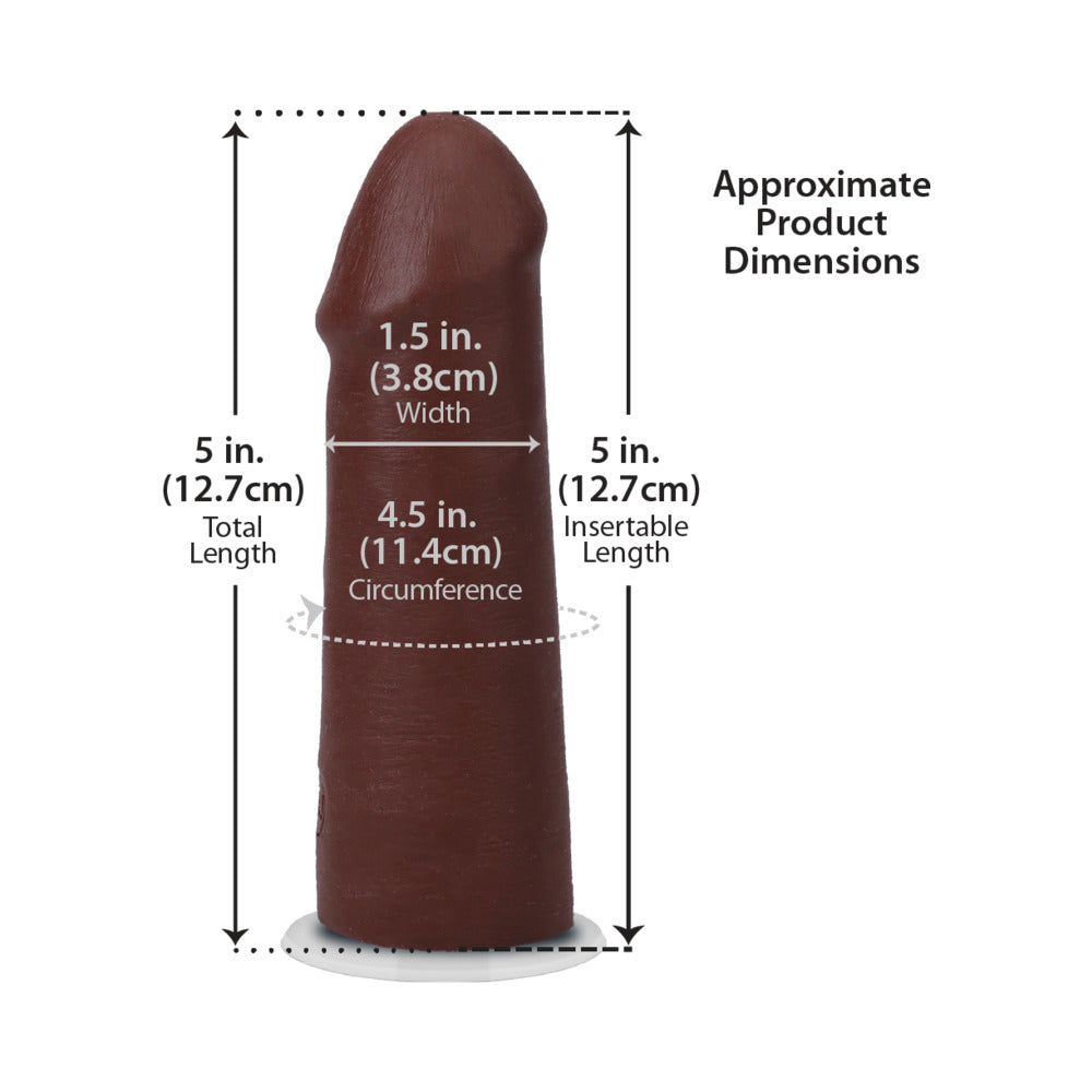 The Realistic Cock 5 inches ULTRASKYN Vac-U-Lock Dildo Chocolate