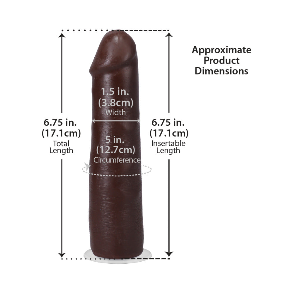 The Realistic Cock 7 inches ULTRASKYN Vac-U-Lock Dildo Chocolate