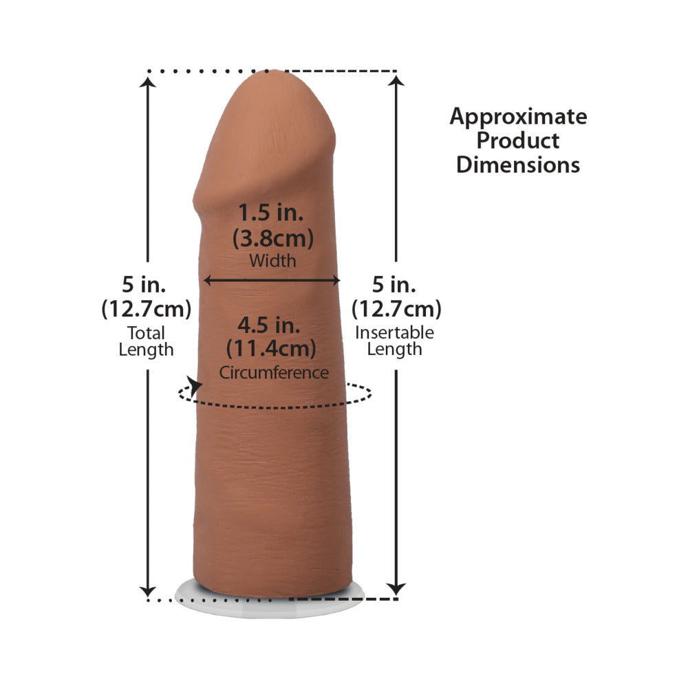 The Realistic Cock 5 inches ULTRASKYN Vac-U-Lock Dildo Caramel