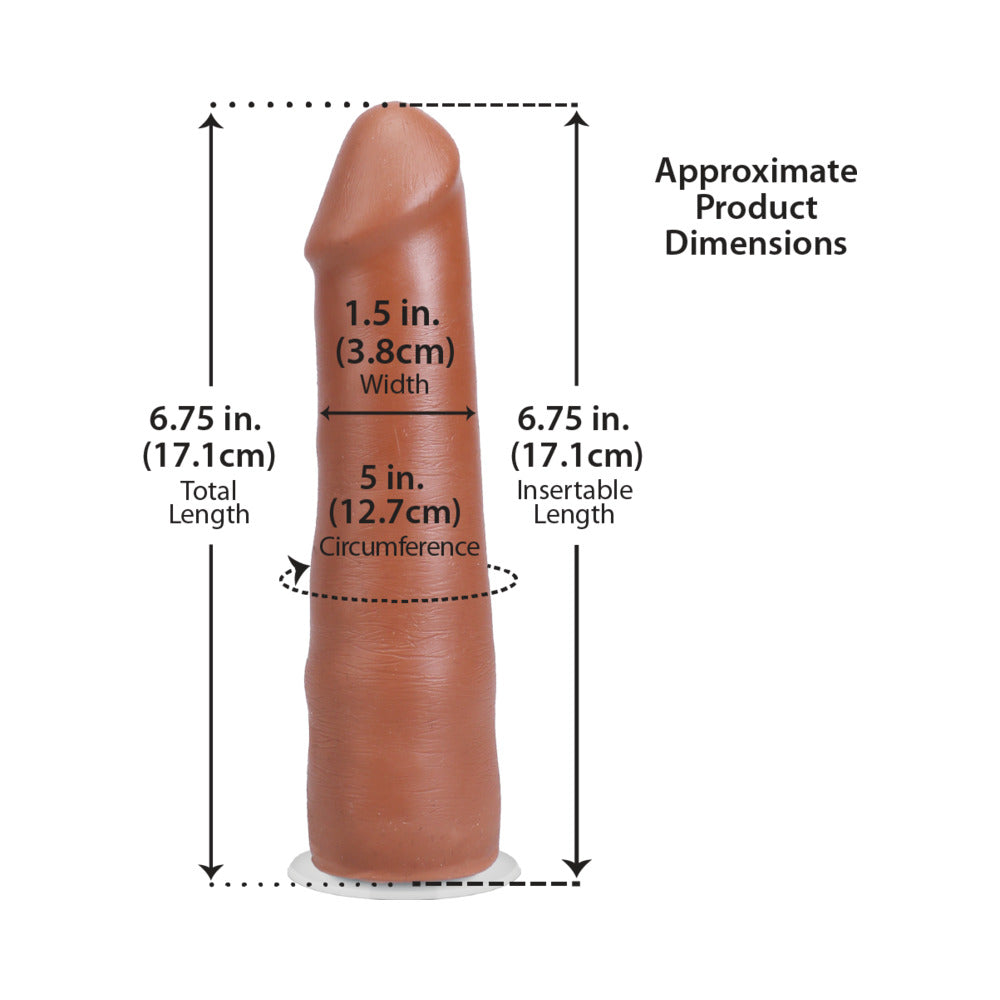 The Realistic Cock 7 inches ULTRASKYN Vac-U-Lock Dildo Caramel