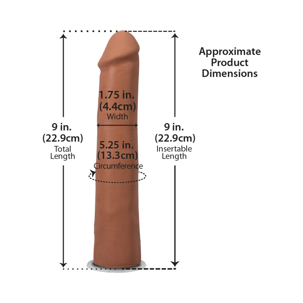 The Realistic Cock 9 inches ULTRASKYN Vac-U-Lock Dildo Caramel