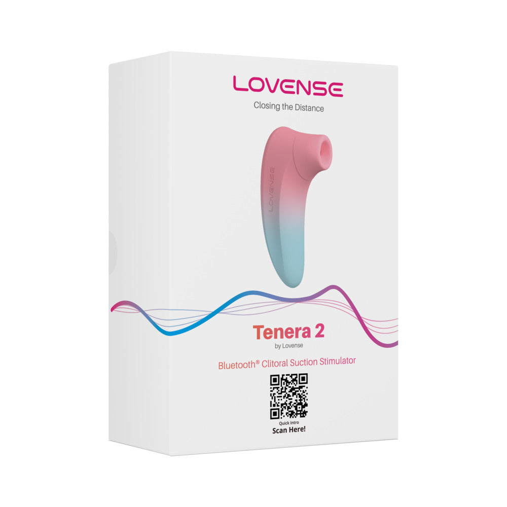 Tenera 2 Rechargeable Silicone Clitoral Suction Stimulator - Pink/Blue