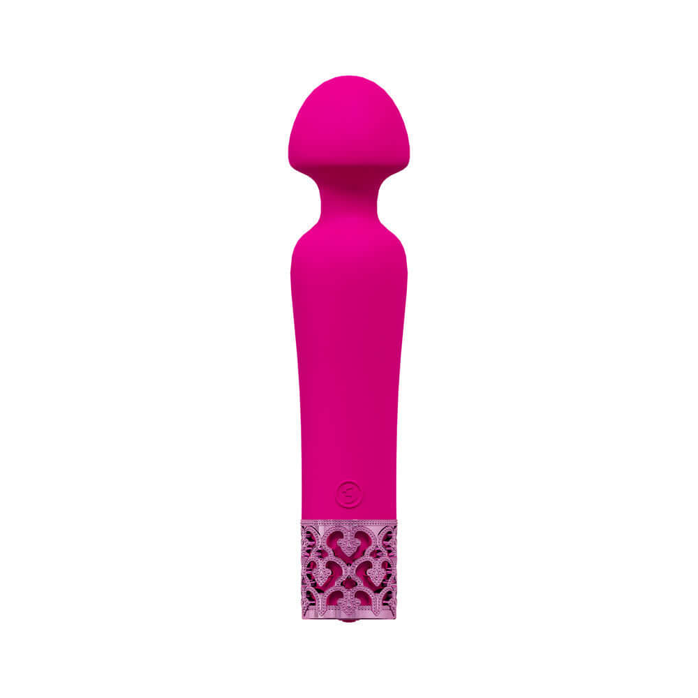 Royal Gems Scepter Silicone Rechargeable Vibrator Pink