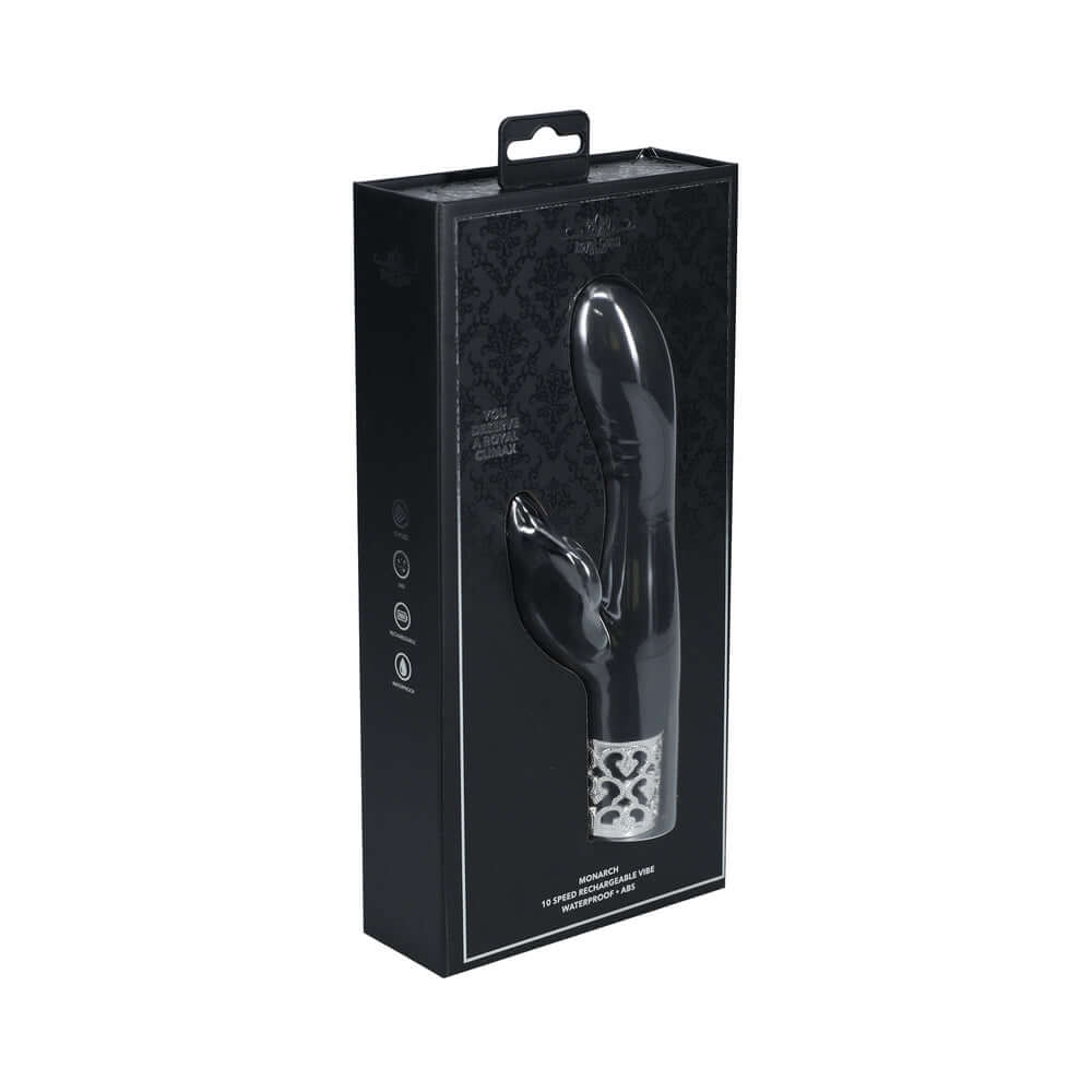 Royal Gems Monarch Silicone Rechargeable Vibrator Black