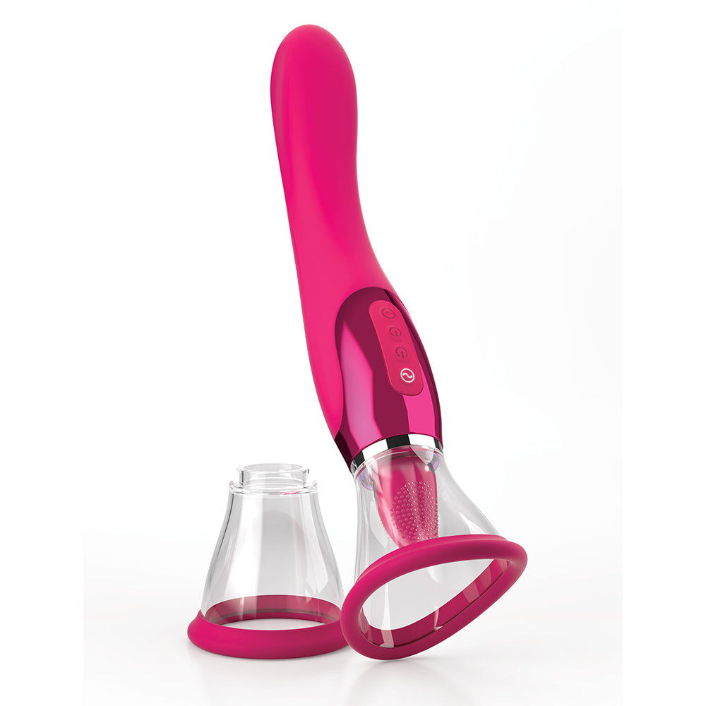 JimmyJane Apex Rechargeable Silicone Dual Vibrator - Pink