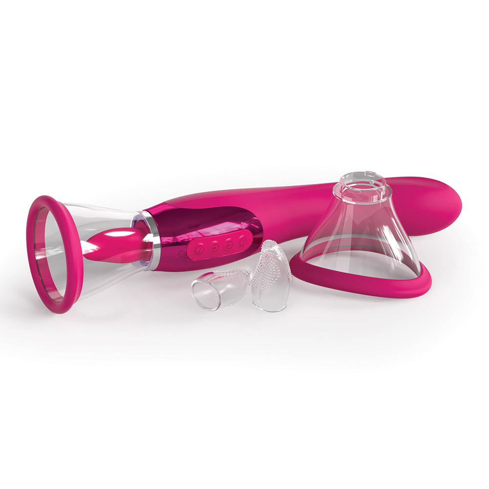 JimmyJane Apex Rechargeable Silicone Dual Vibrator - Pink