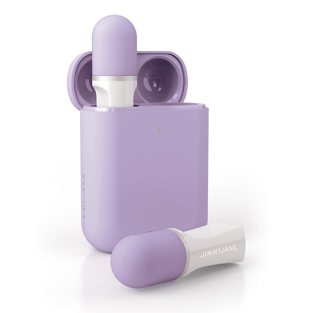 JimmyJane Hello Touch Pro Rechargeable Finger Massagers with Remote Control - Lavender/White