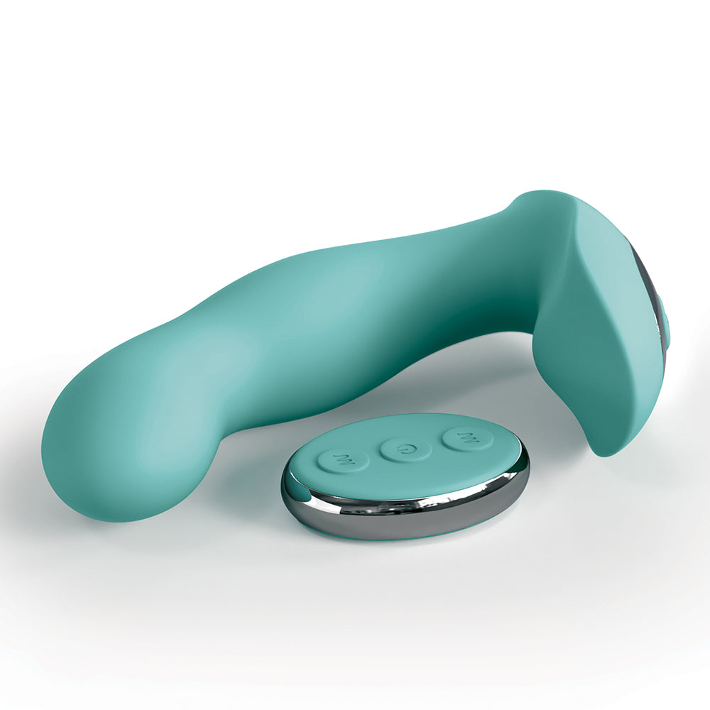 JimmyJane Pulsus G-Spot Rechargeable Silicone Dual Stimulator with Remote Control - Teal