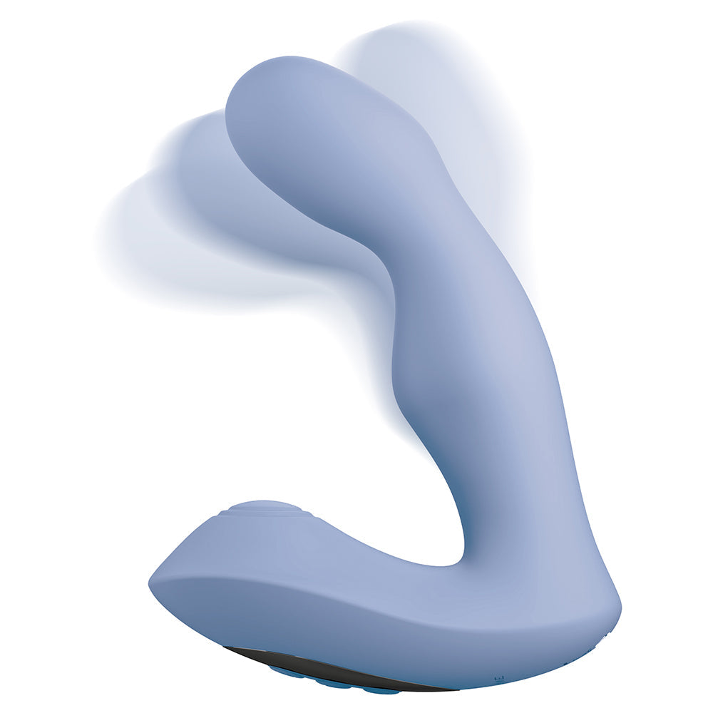 JimmyJane Pulsus P-Spot Rechargeable Silicone Dual Stimulator with Remote Control - Blue