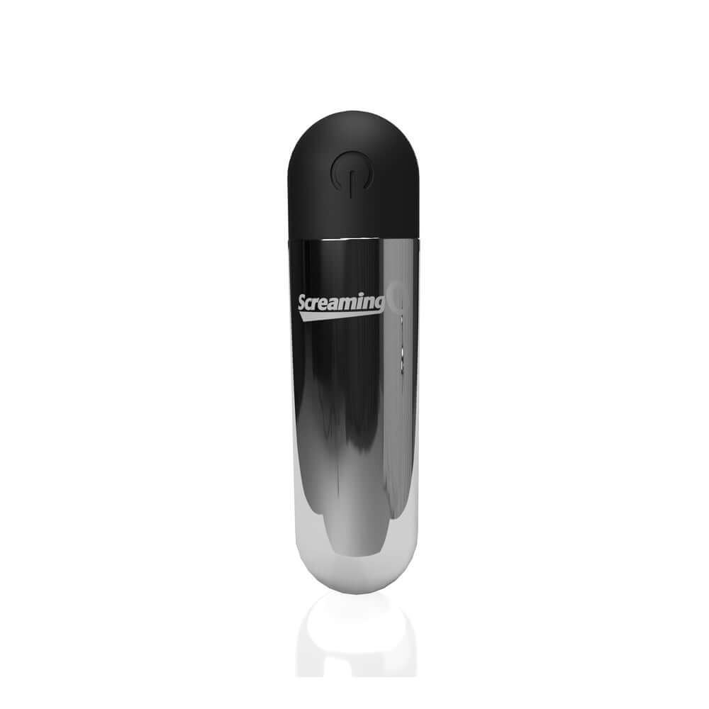 Screaming O Rechargeable Bullets Silver compact design for strong, consistent vibrations with multiple settings.