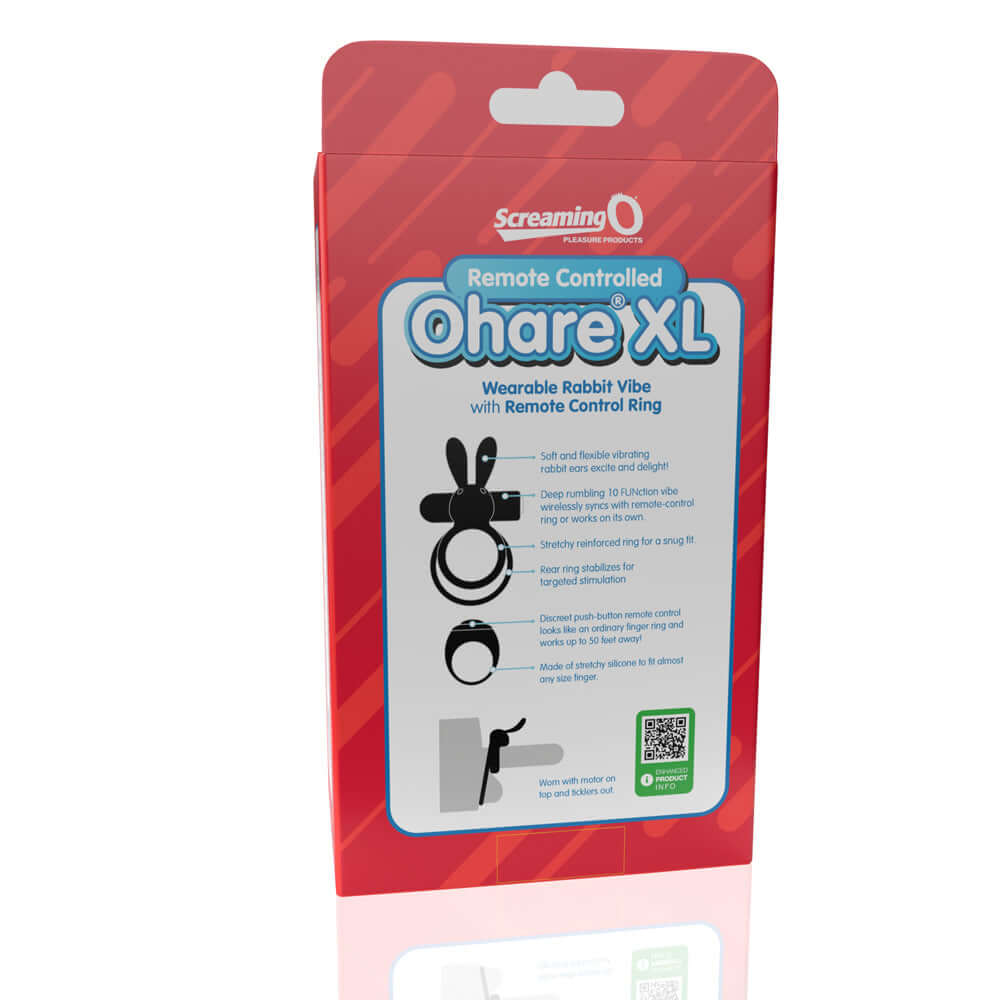 Screaming O Remote Controlled Ohare XL Vibrating Ring Black