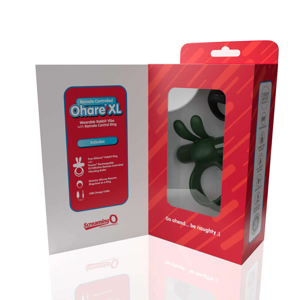Screaming O Remote Controlled Ohare XL Vibrating Ring Green