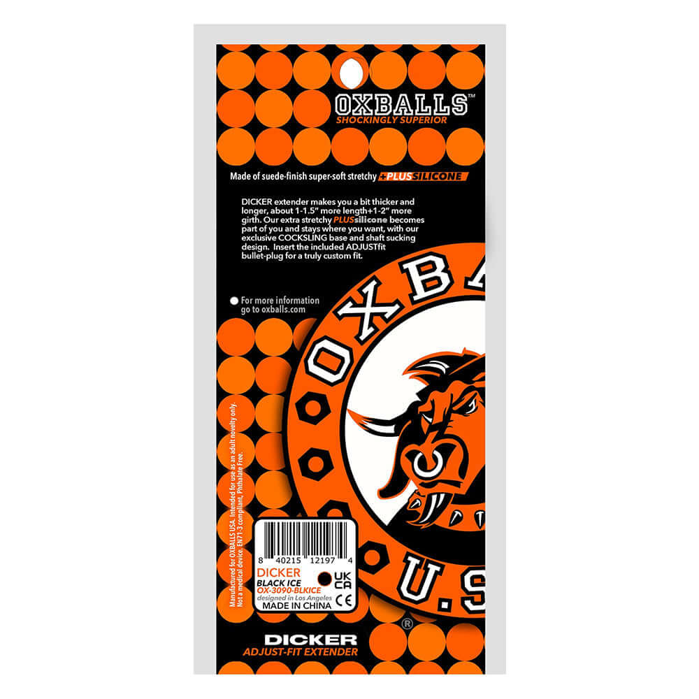 OxBalls Dicker Ultra-Slim Cocksheath Black Ice