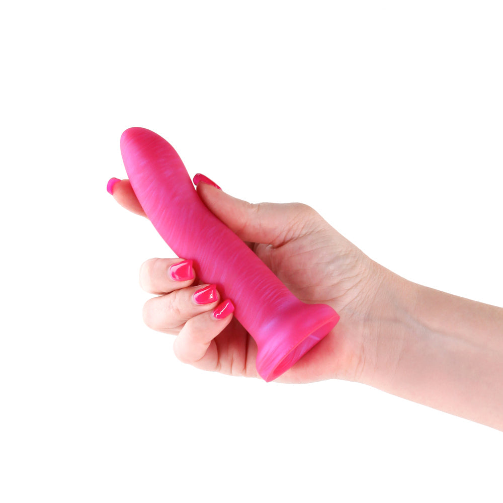 Royals Charlie 5 inch Metallic Curved Dildo Pink