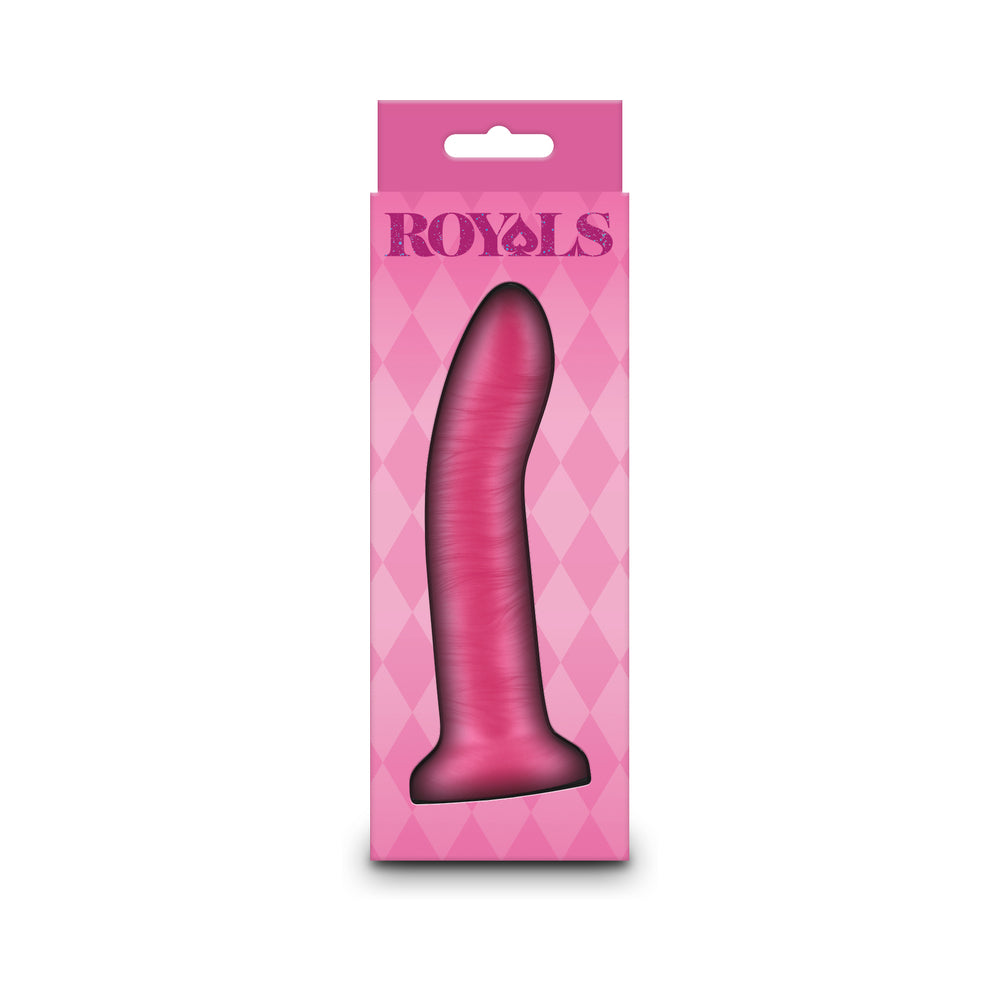 Royals Charlie 5 inch Metallic Curved Dildo Pink