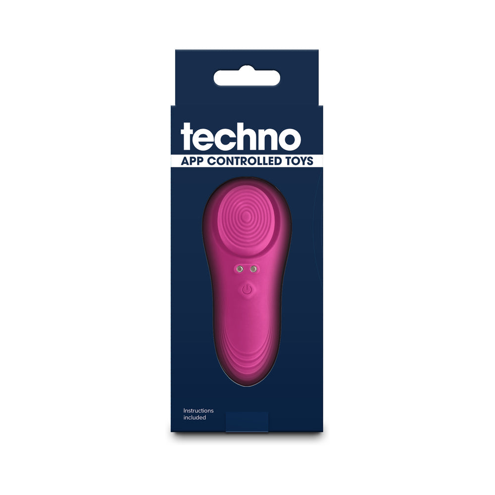 Techno Lucy App-controlled Panty Vibe with Magnet Magenta packaging showcasing elegant design for discreet pleasure.