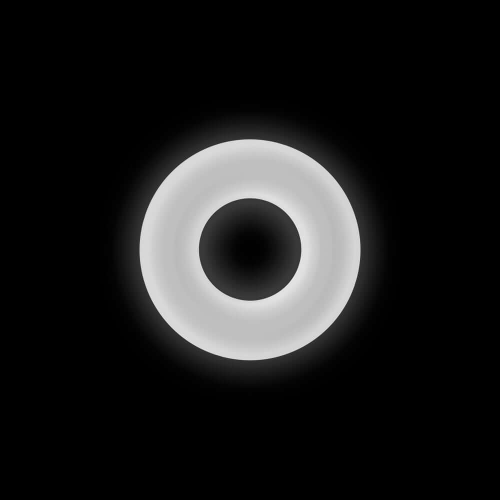 Firefly Bubble Ring Medium Glow-in-the-Dark Cock Ring White