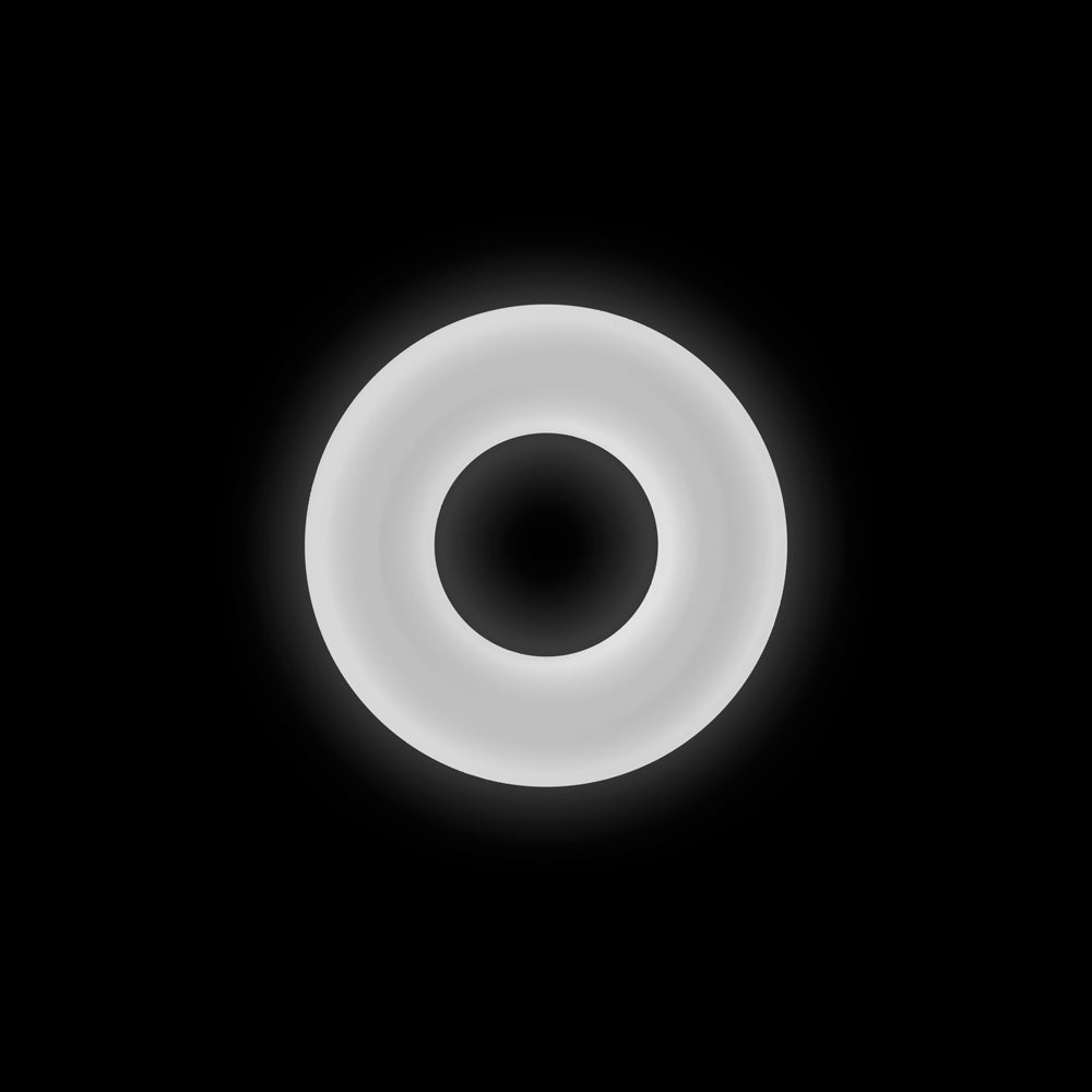 Firefly Bubble Ring Large Glow-in-the-Dark Cock Ring White