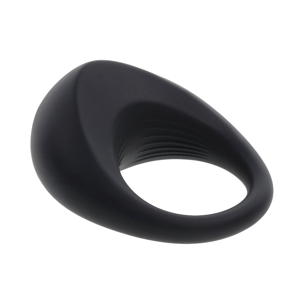 Gender X Teamwork Anal Plug with Remote Control Black contoured C-ring for customizable pleasure.