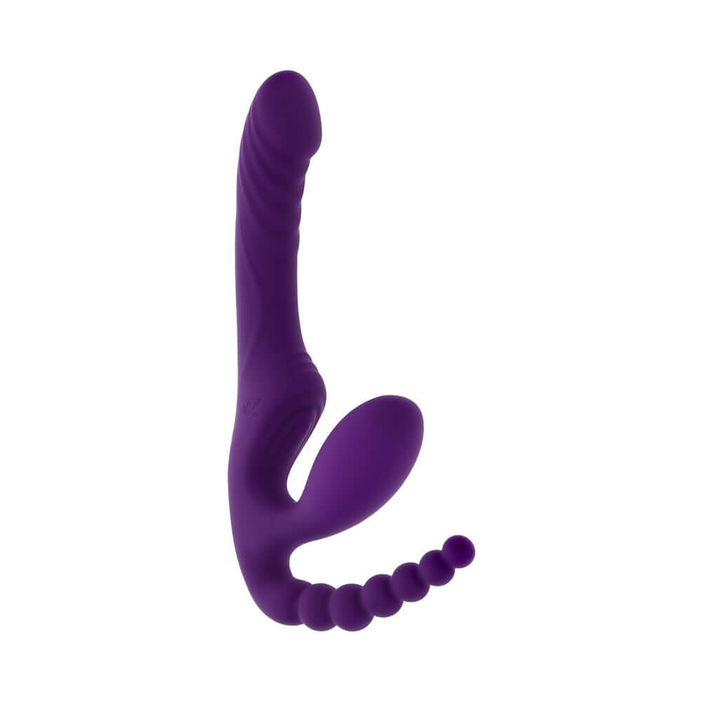 Playboy Pleasure Hug It Out Acai Massager in purple with multiple stimulation features