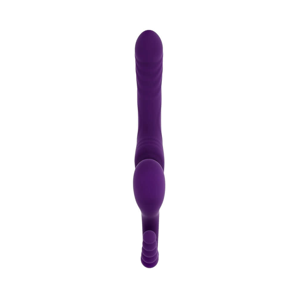 Playboy Pleasure Hug It Out Acai Massager in purple, designed for triple stimulation and full-body satisfaction.
