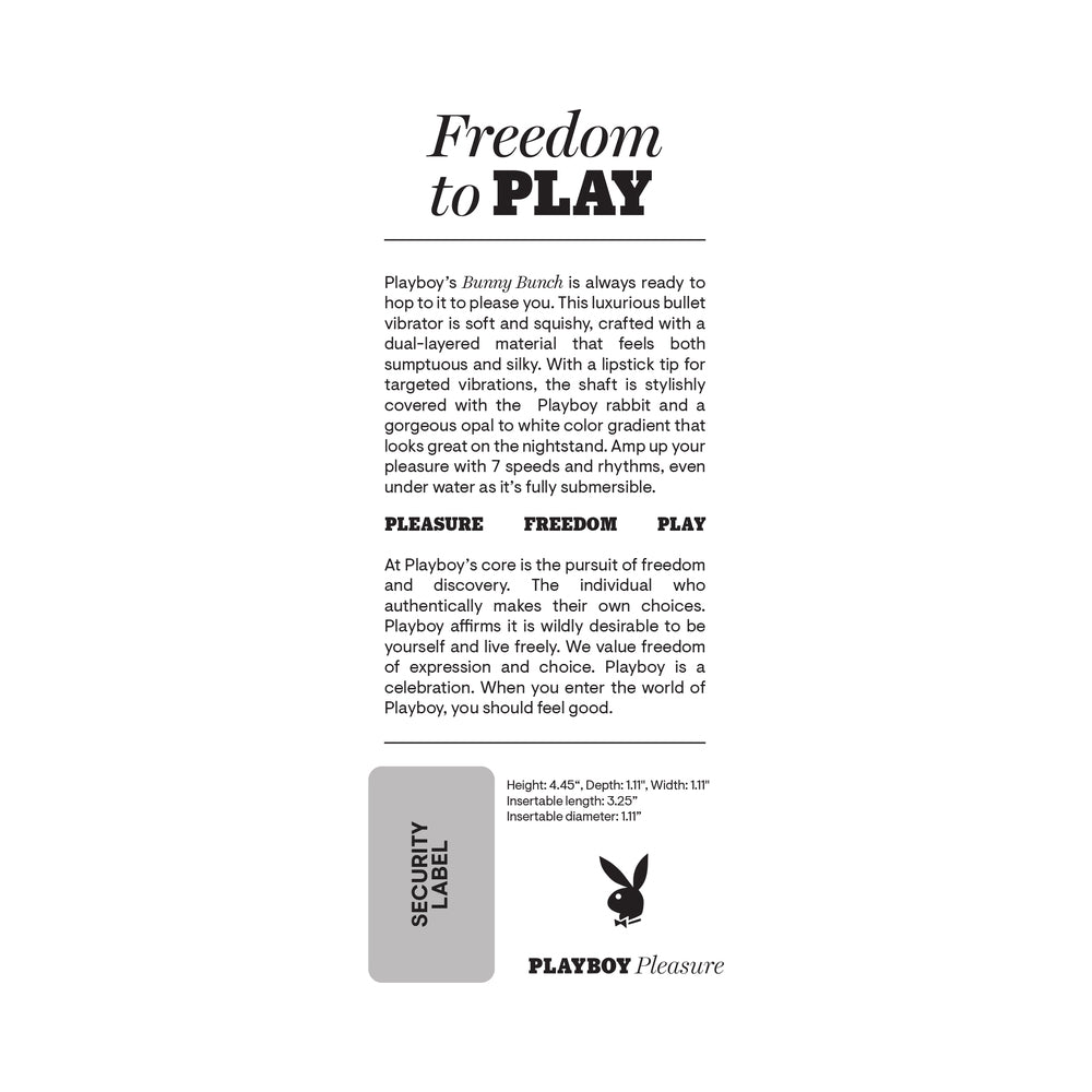 Playboy Bunny Bunch Vibrator Opal