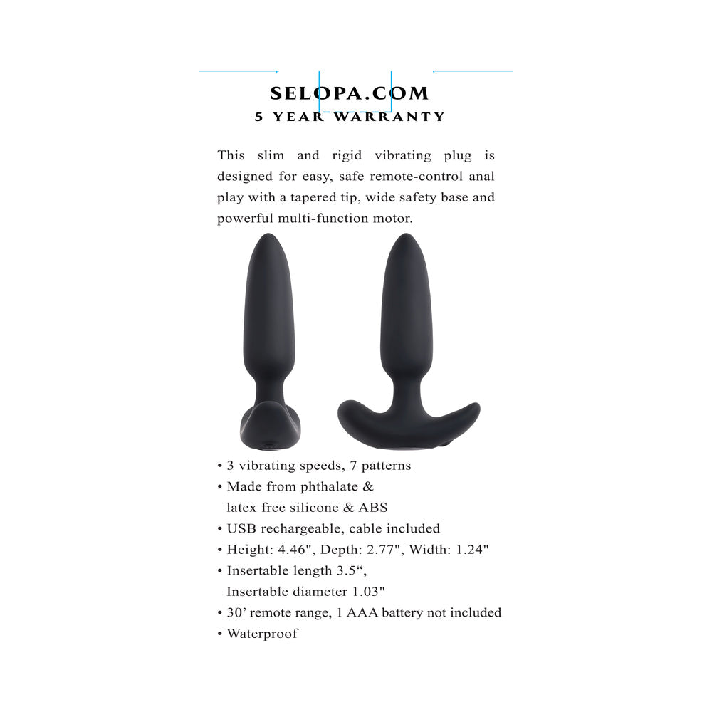 Selopa Black Beauty Anal Vibrator Black