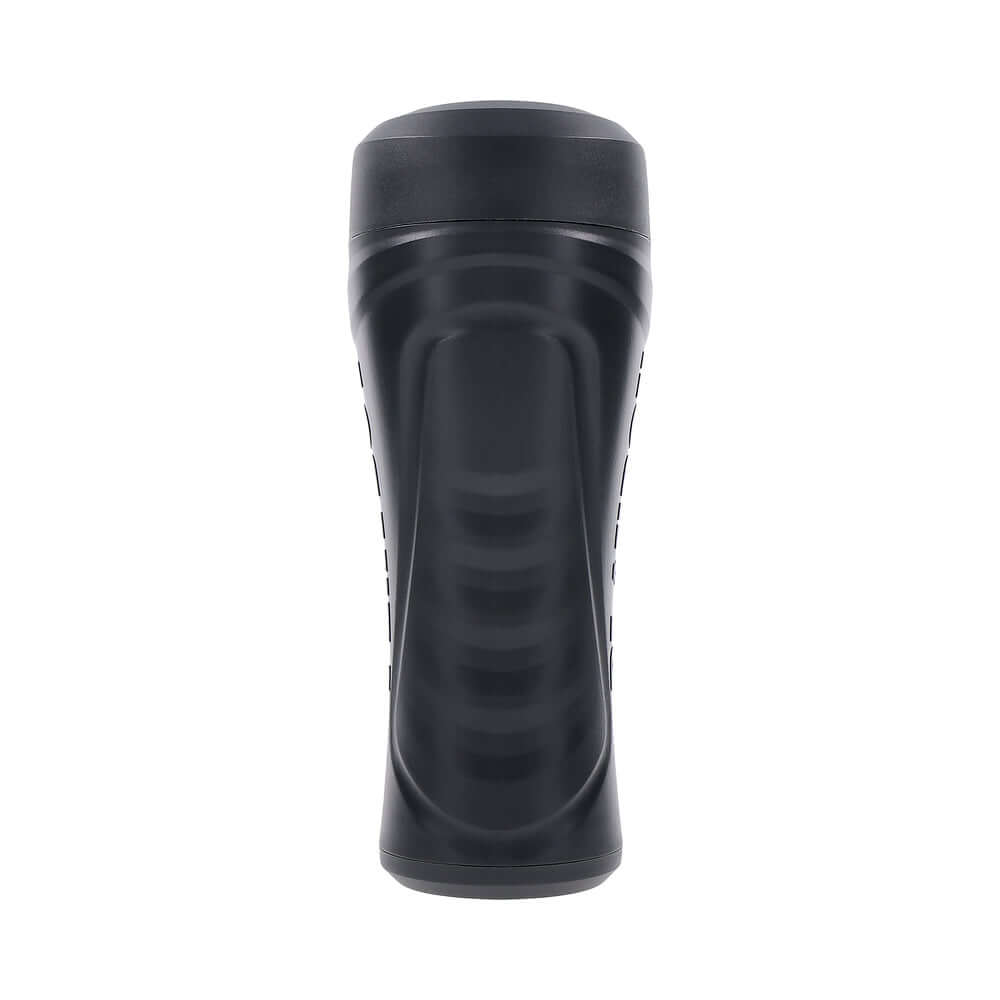 Playboy The Urge Medium Stroker Non Vibrating TPE Black, ergonomic design for controlled use.